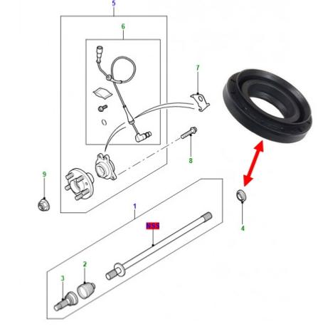 joint spi de demi arbre de roue avant discovery 2 et range rover P38