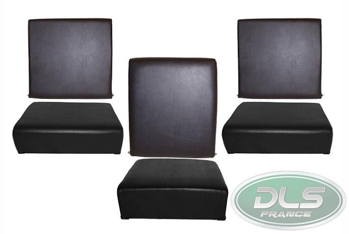 kit 3 sièges avant standard LR Séries II et IIA et III finition noir vinyl