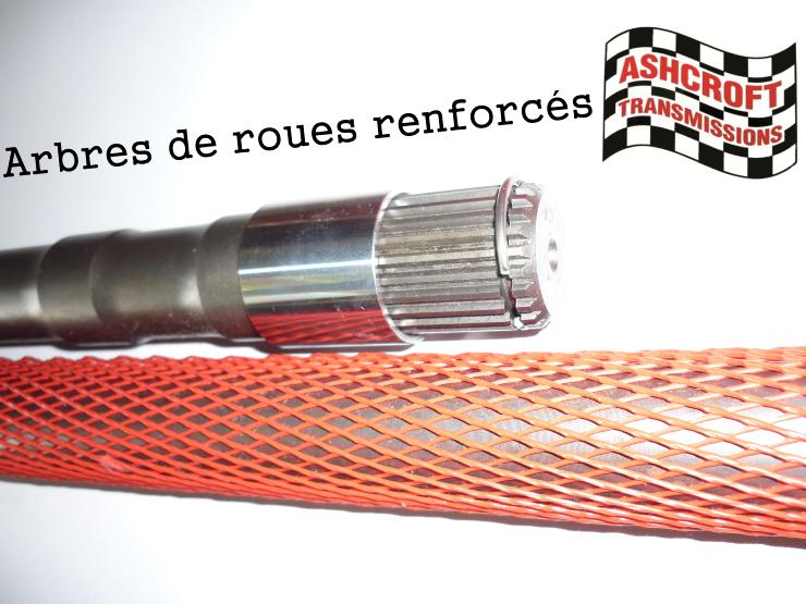 arbres de roues AVANT renforcés Aschcroft 24 cannelures