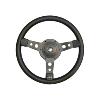 volant sport MOUNTNEY 3 branches vinyle noir pour Srie 2 / 2A / 3 et Defender (14" - 35.5 cm de diamtre)