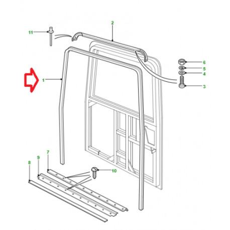 joint de porte de coffre defender 90/110