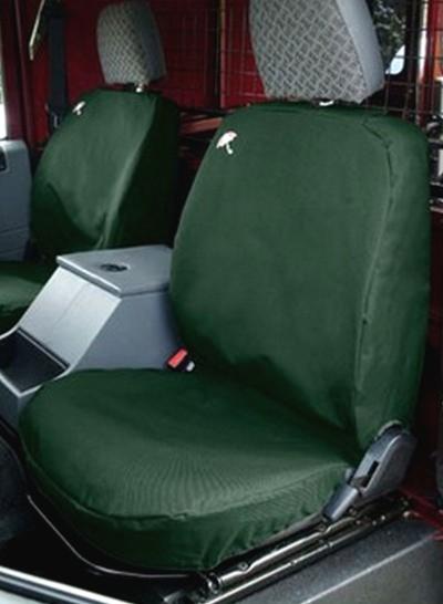 housses de sièges avant imperméables vert (3 sièges) Defender avant 2007