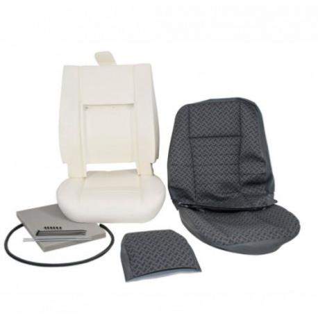 kit de réfection de siège avant gauche ou droit tissus techno gris Defender avant 2007