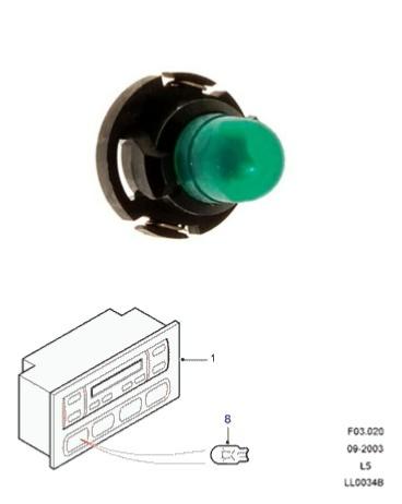 ampoule d'éclairage de console de clim/chauffage Discovery 2 TD5