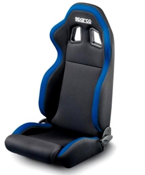 siège baquet SPARCO R100 noir liseret bleu Defender