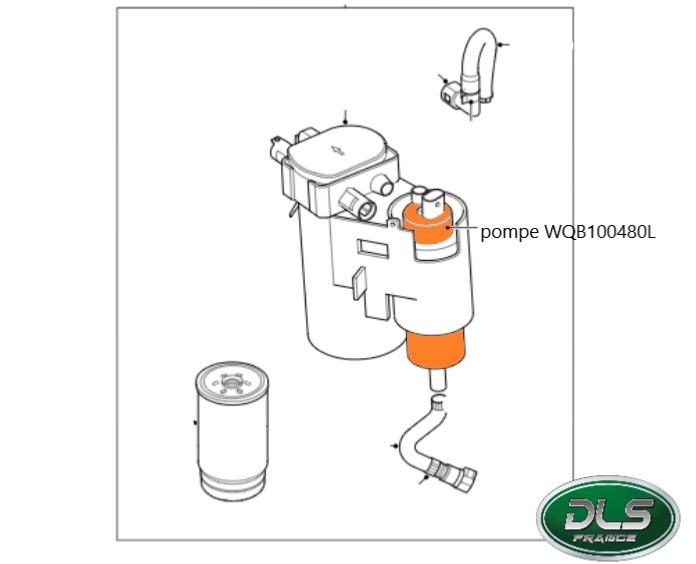 pompe d'alimentation externe freelander TD4 (compartiment moteur) année 2001