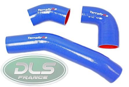 Kit durites silicones bleues turbo et intercooler Defender TD4 2.2L